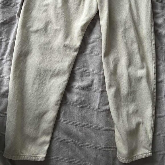 Zara Ecru Barrel Leg Paperbag Waist High Rise Sculptural Denim Jeans - US 4 - Picture 5 of 12